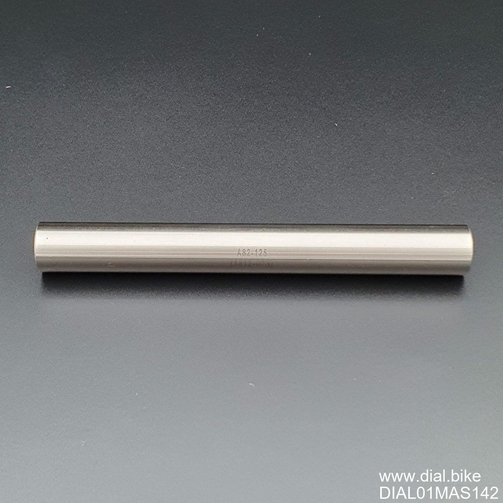 [DIAL01MAS142] Dial small part: Dial axle, Chromoly steel, 135mm and 142mm. Length 125mm.  Labelled either A82-125 (shiny silver) or A78-125 (black oxide)