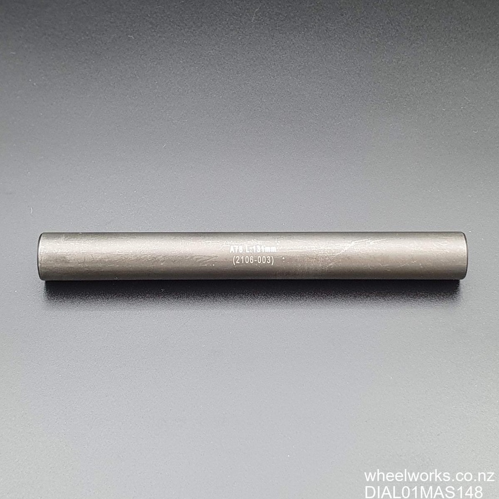 [DIAL01MAS148] Dial small part: Dial axle, Chromoly steel, 148mm, Length 131mm.  Labelled A80-131 (shiny silver) or A78-131 (black oxide)