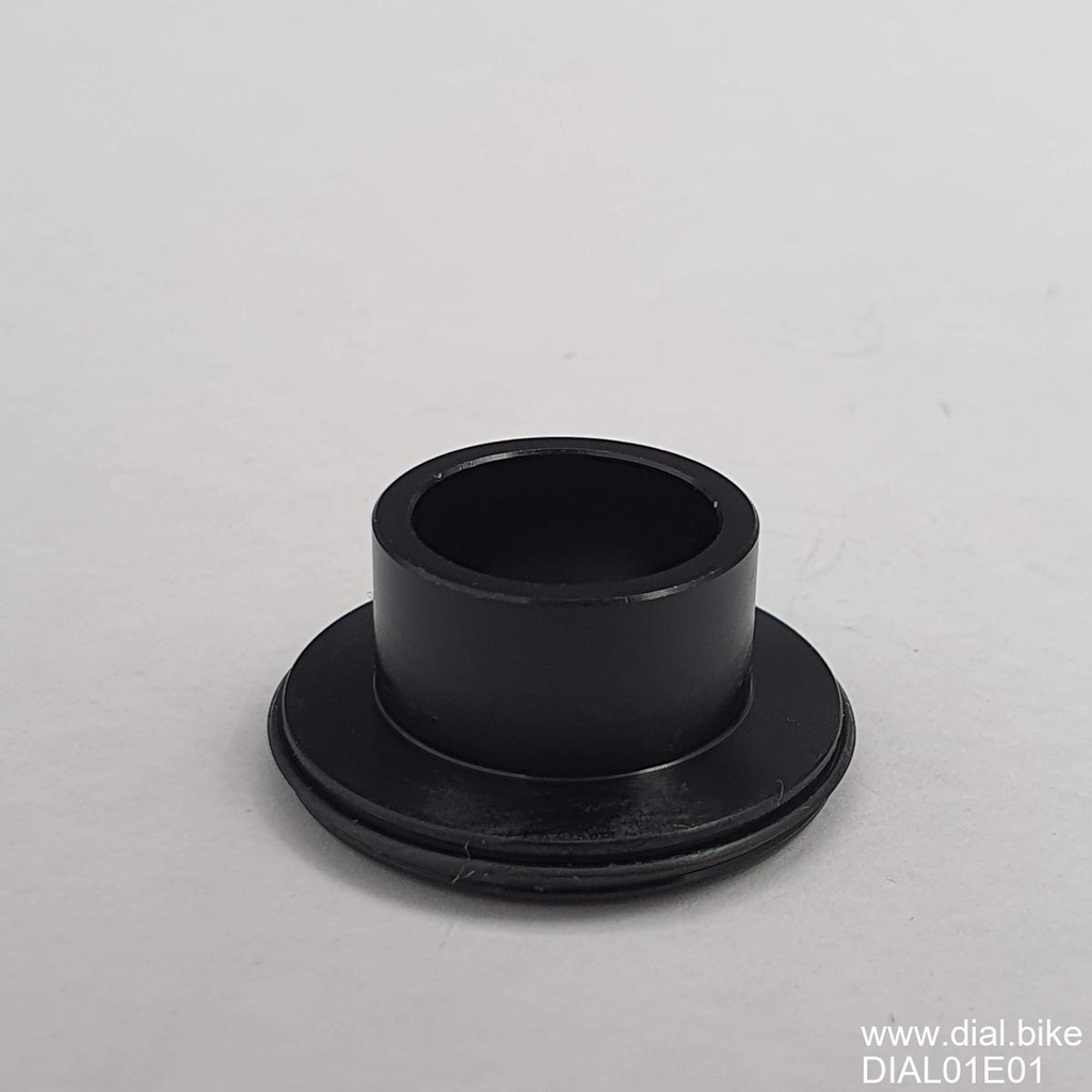 [DIAL01E01] Dial small part, Endcap, Front, 15mm thru-axle, labelled as E01