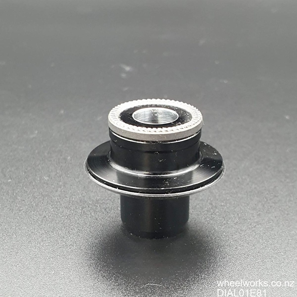 Dial small part, Endcap, Front, 9mm thru-bolt, labelled as E81