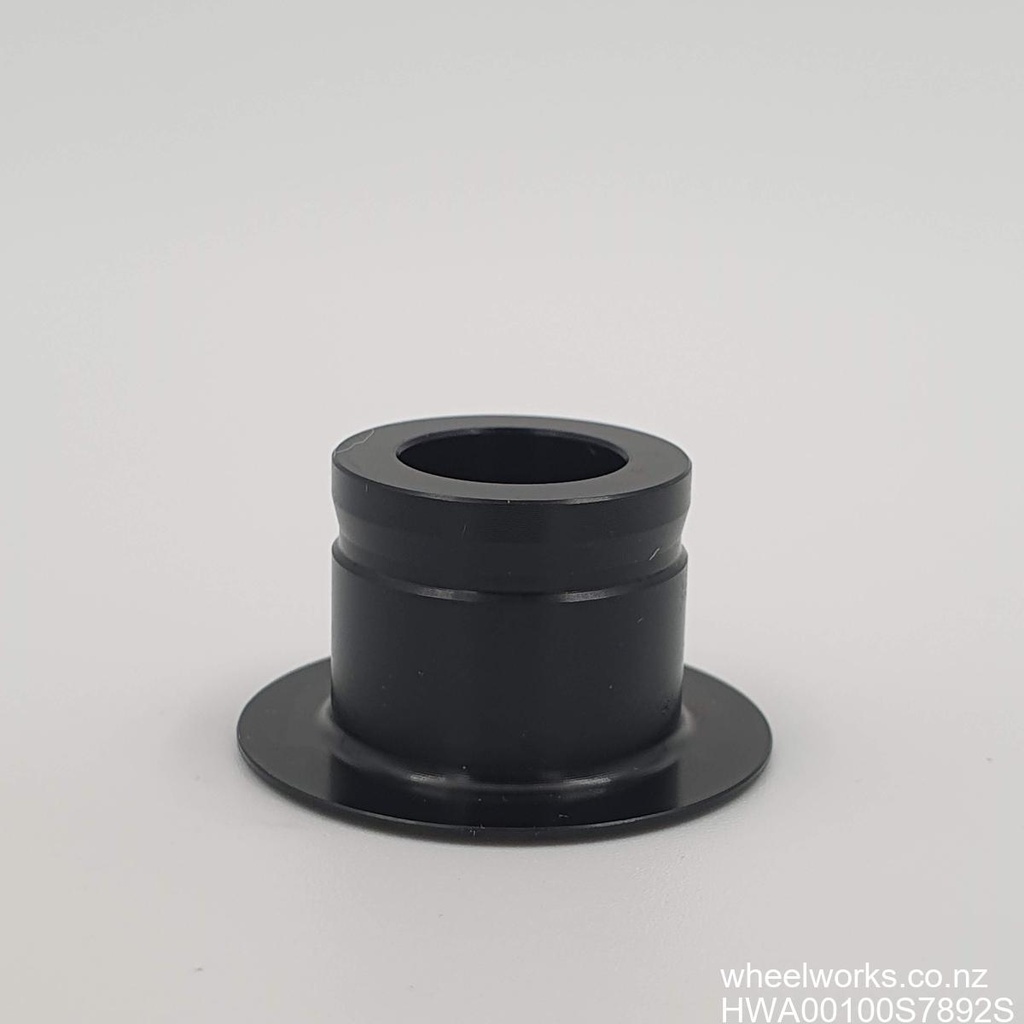HWA00100S7892S DT Swiss small part: Endcap, Rear, Right, 142x12 thru-axle, 148x12 thru-axle, 157x12 thru-axle, HG 35mm.  Gloss black with groves.  