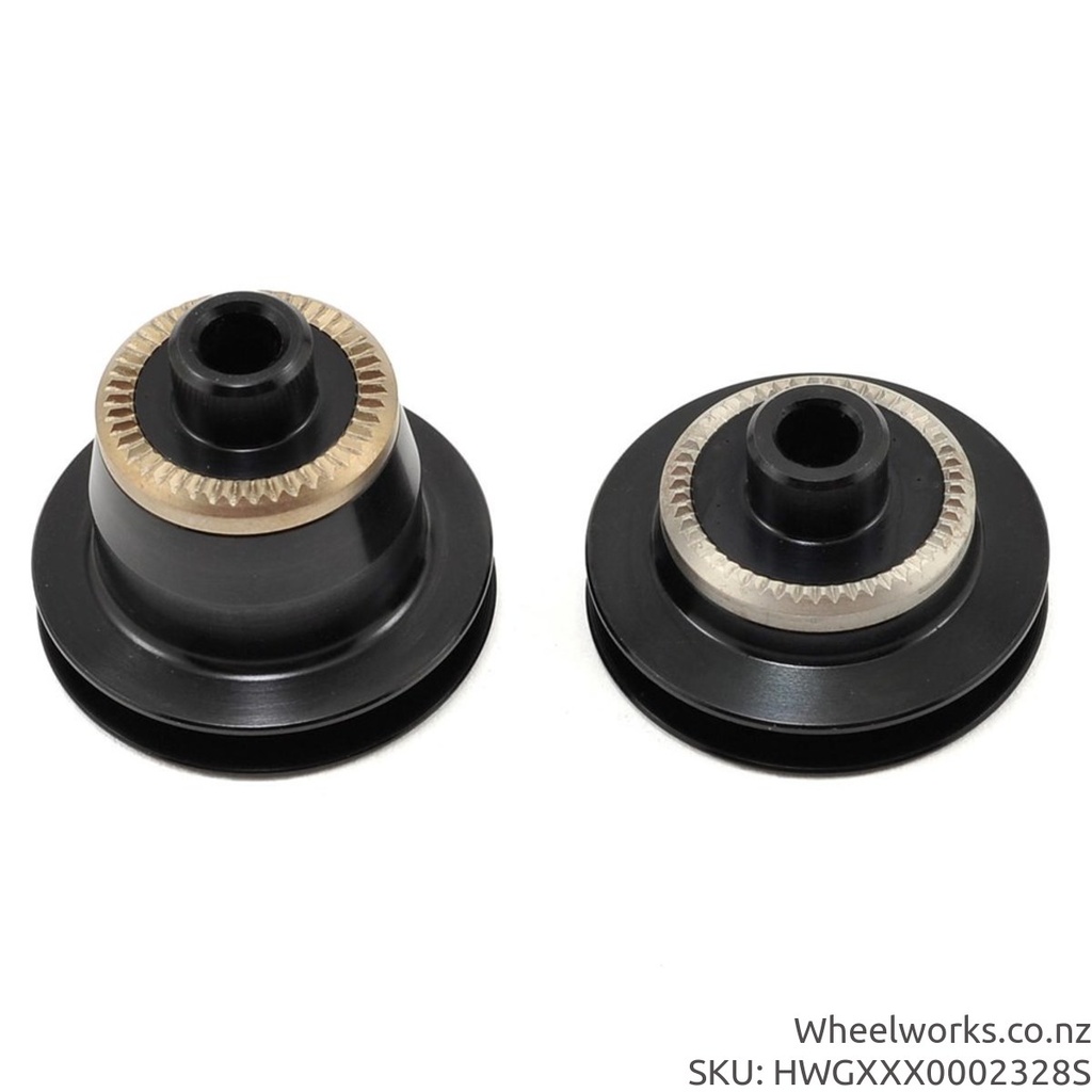 HWGXXX0002328S DT Swiss front endcap pair, 100mm QR - Center Lock 240 or 180