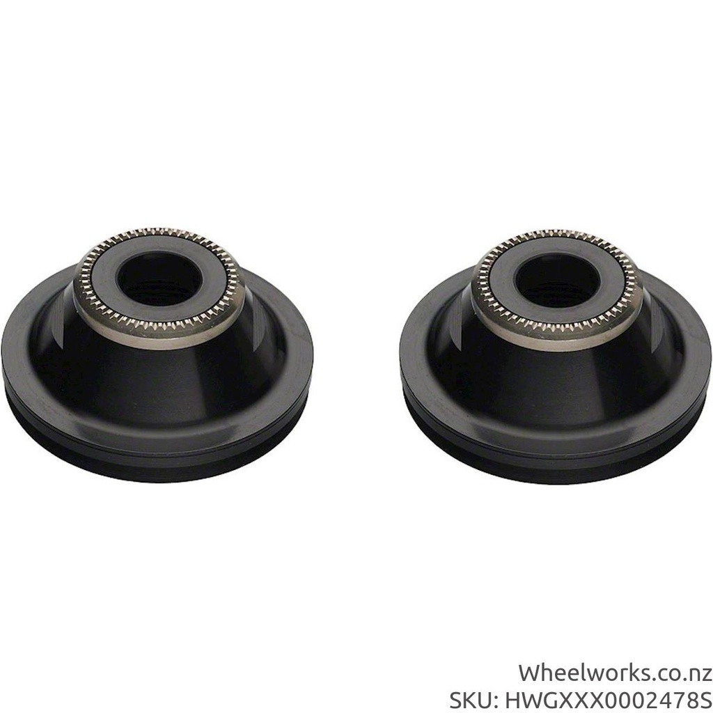 HWGXXX0002478S DT Swiss front endcap pair, 100x9 thru-axle - Converts 240 OS 20mm to 100/9 Thru Axle
