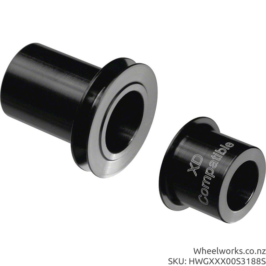 [HWGXXX00S3188S] HWGXXX00S3188S DT Swiss rear endcap pair, 142x12 thru-axle, 148x12 thru-axle, 157x12 thru-axle, Sram XD