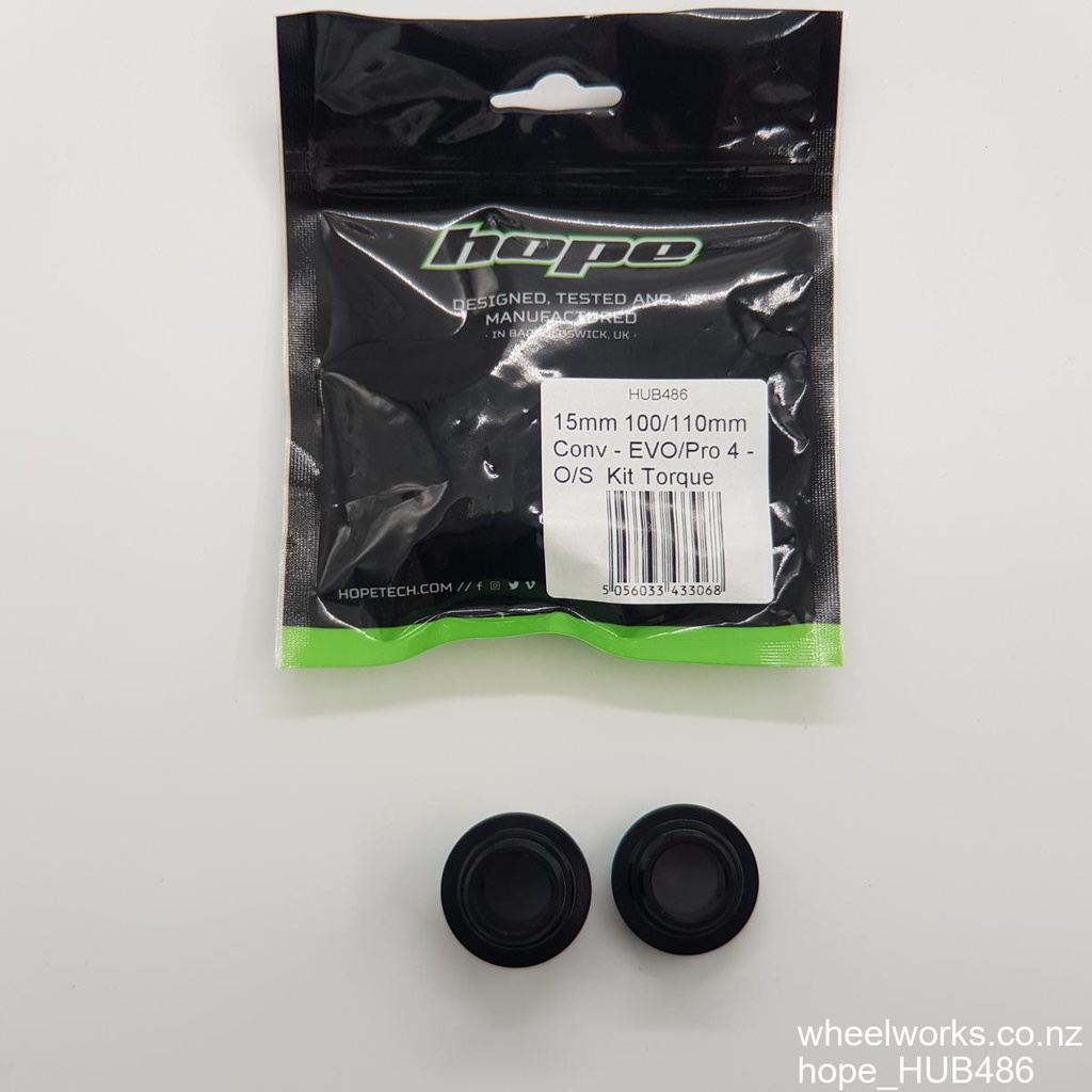 [HUB486] Hope Front hub Pro4/Pro2/EVO - axle conversion kit  - converts 100mm hub to 110x15mm Boost Torque Cap
