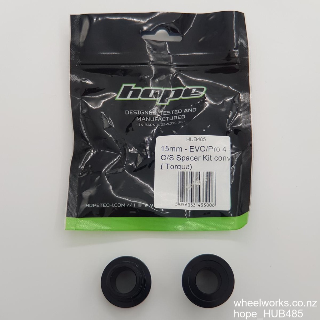 Small part, Hope Pro5 endcaps, front, 6-bolt, pair, 15mm Torque Cap
