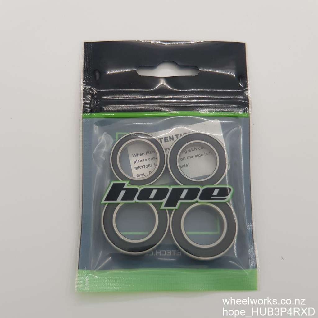 [HUB3P4RXD] Bearing Kit, Hope Pro4 Rear XD and Gen1 Microspline.  Gen2 from 2021 requires a second 17x26x5mm bearing