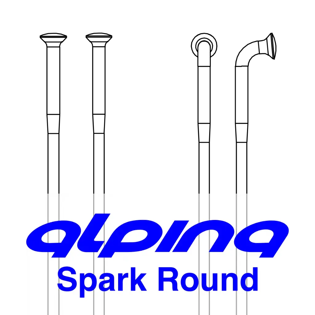 Alpina Spark Round Spoke (J-bend 2.3mm, Black, 310)