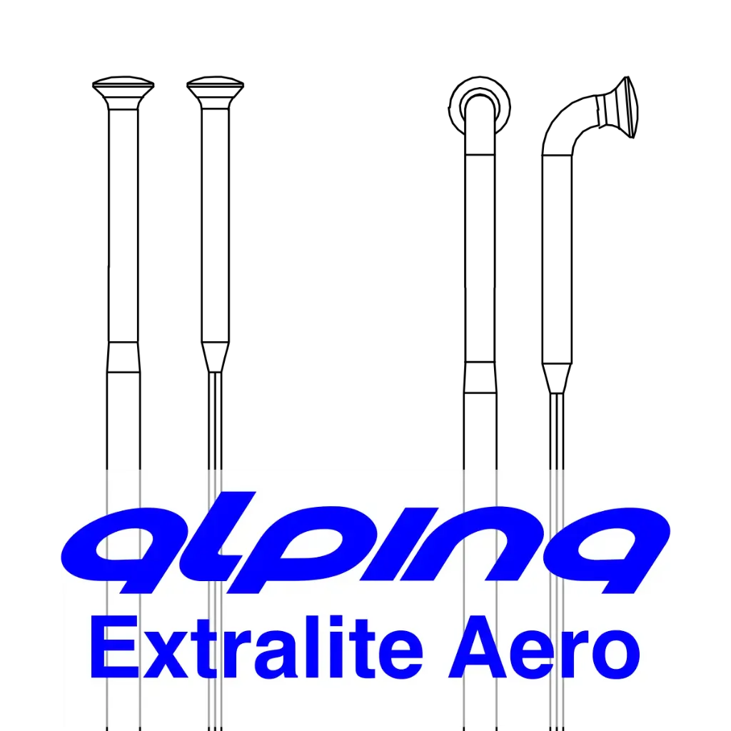 [EAJBBlack31014g] Alpina Extralite Aero Spoke (Bladed, J-bend 2.0mm, Black, 310)